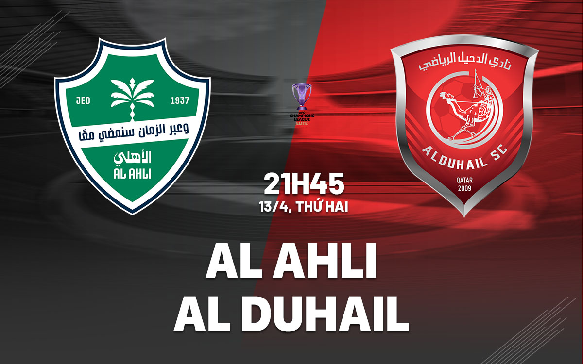 nhan dinh bong da du doan Al Ahli vs Al Duhail afc champions league elite hom nay