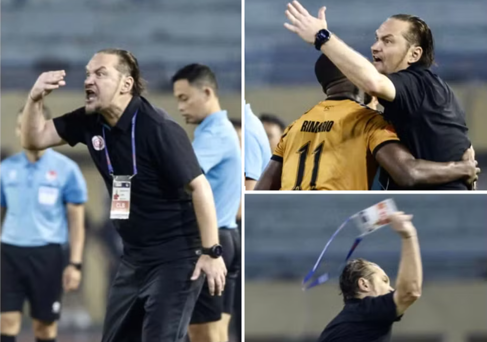 HLV Popov đối diện án phạt nặng vì lỗi phản ứng và ném thẻ VFF 1