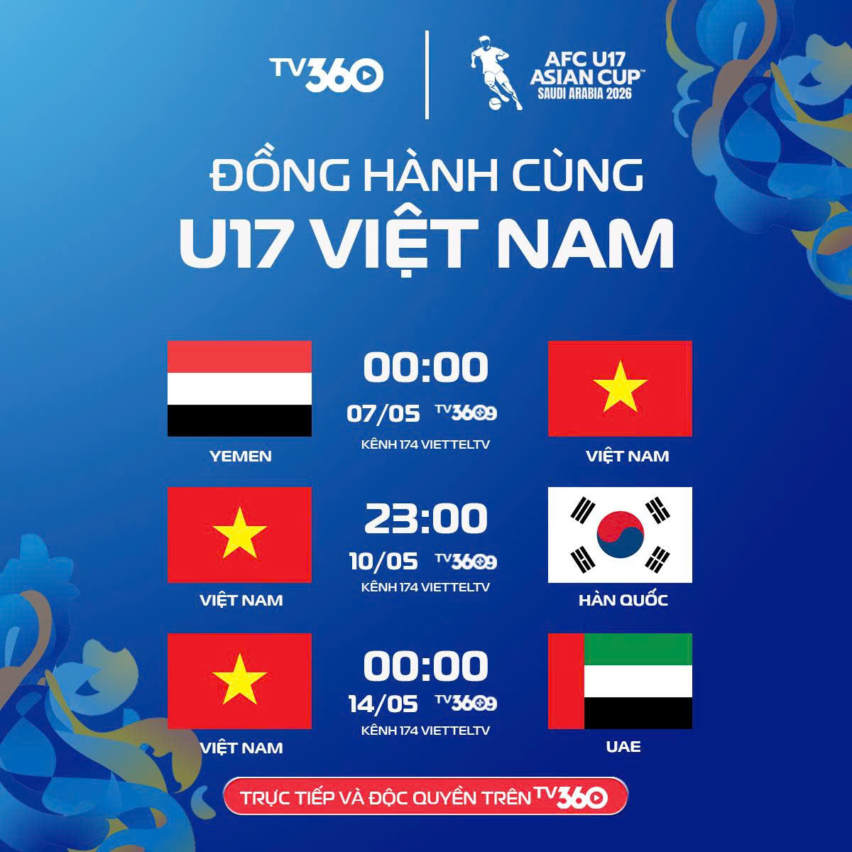 Lich dT U17 Viet Nam tai U17 chau a 2026