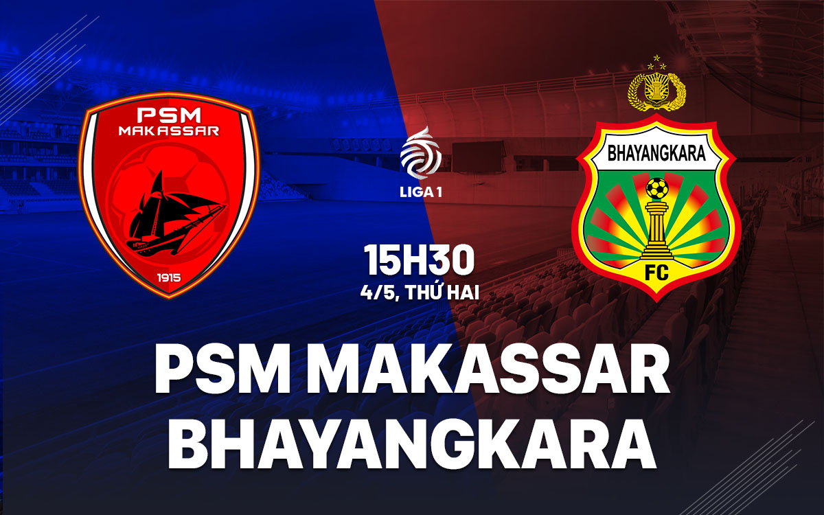 nhan dinh bong da du doan PSM Makassar vs Bhayangkara vdqg indonesia hom nay
