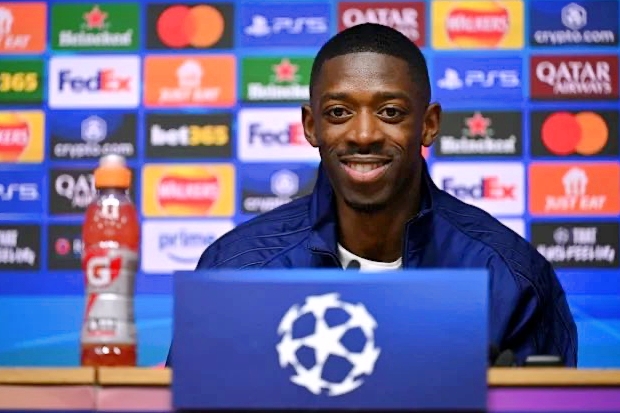 Ousmane Dembele trong buoi hop bao truoc tran chung ket Champions League 2025/26