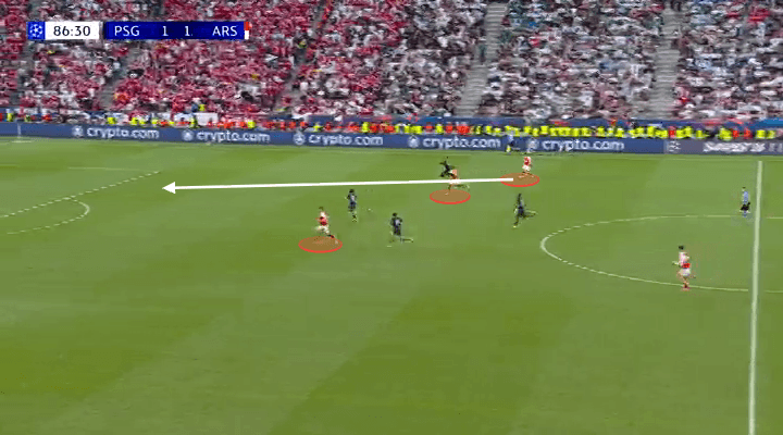 Arsenal đã kéo PSG vào trận chiến của mình, nhưng không thể bước ra với một chiến thắng 4
