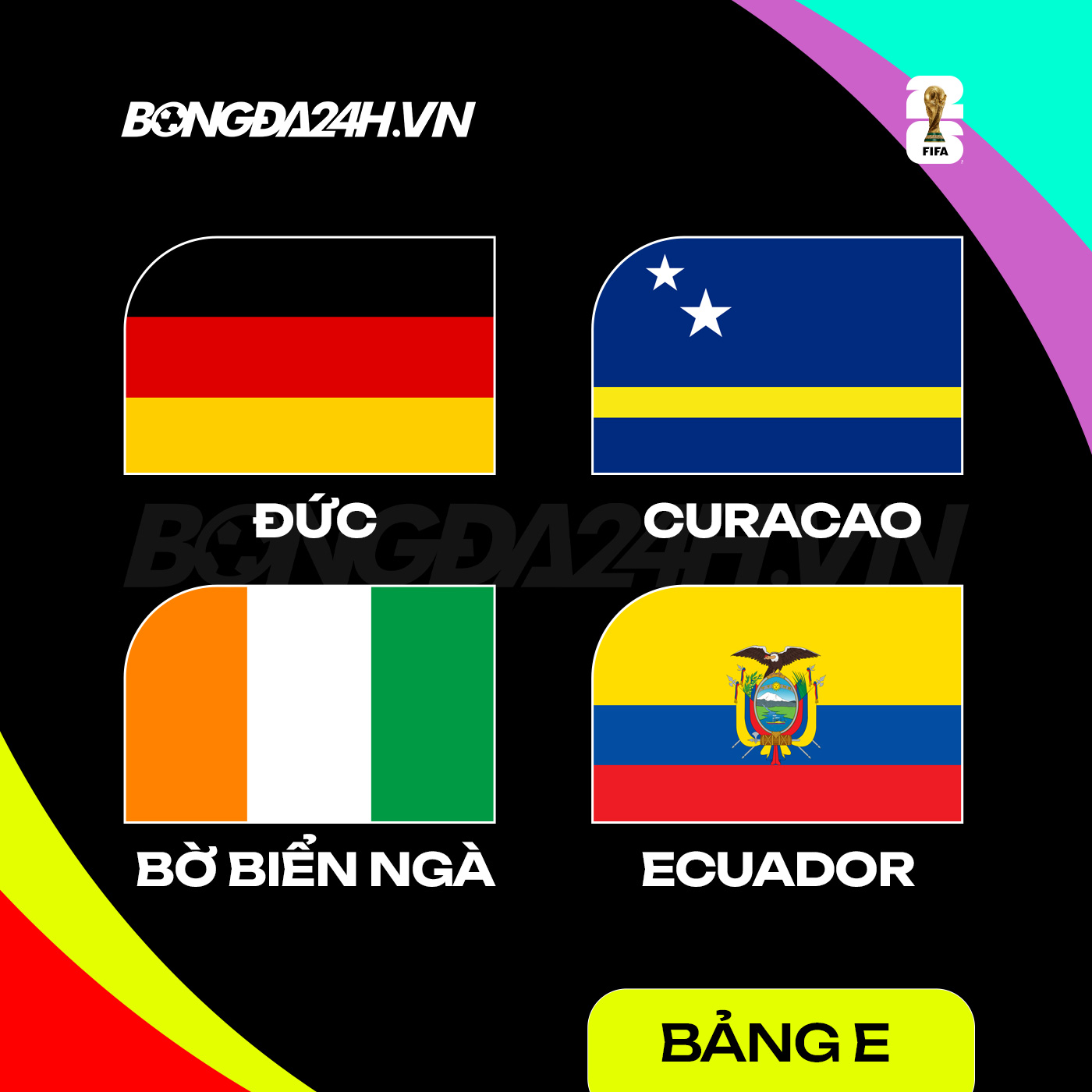 Chia bang E World Cup 2026