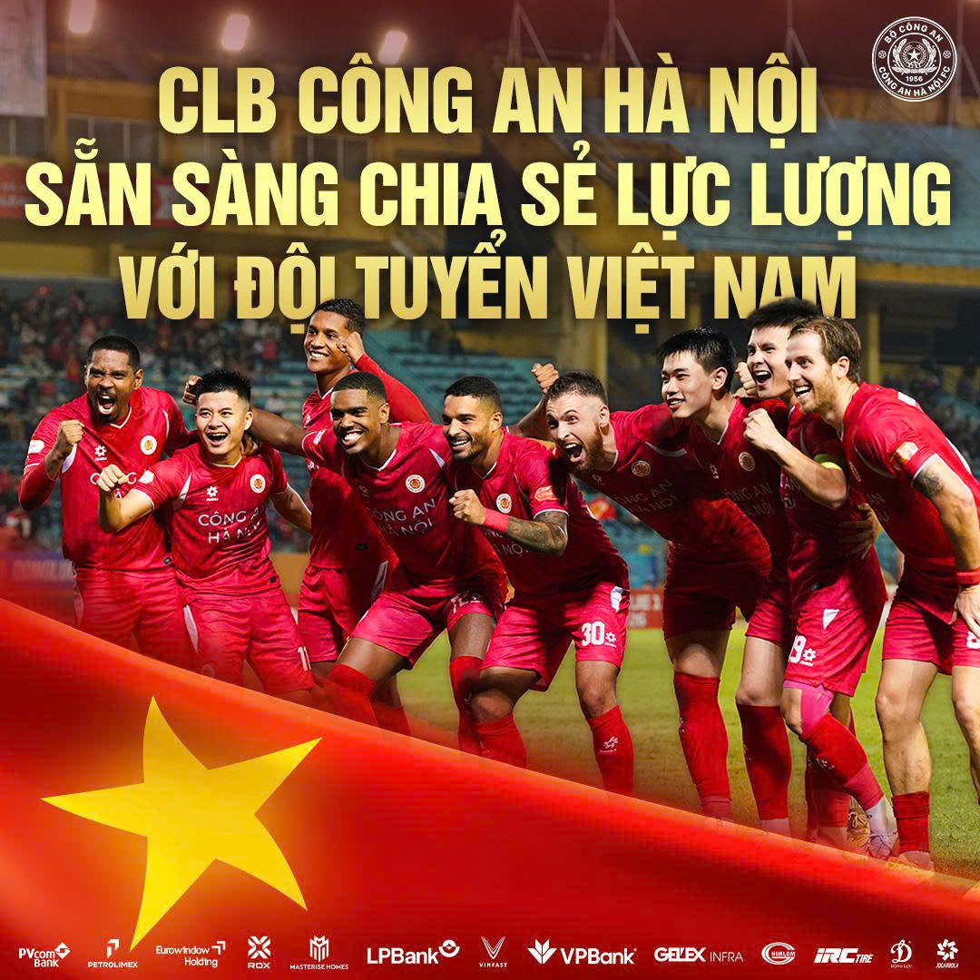 CLB Công an Hà Nội lên tiếng về việc nhường quân cho đội tuyển Việt Nam 1