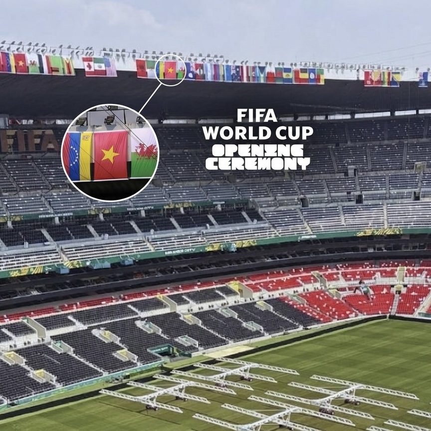 Cờ Việt Nam được treo trang trọng trước thềm World Cup 2026 1