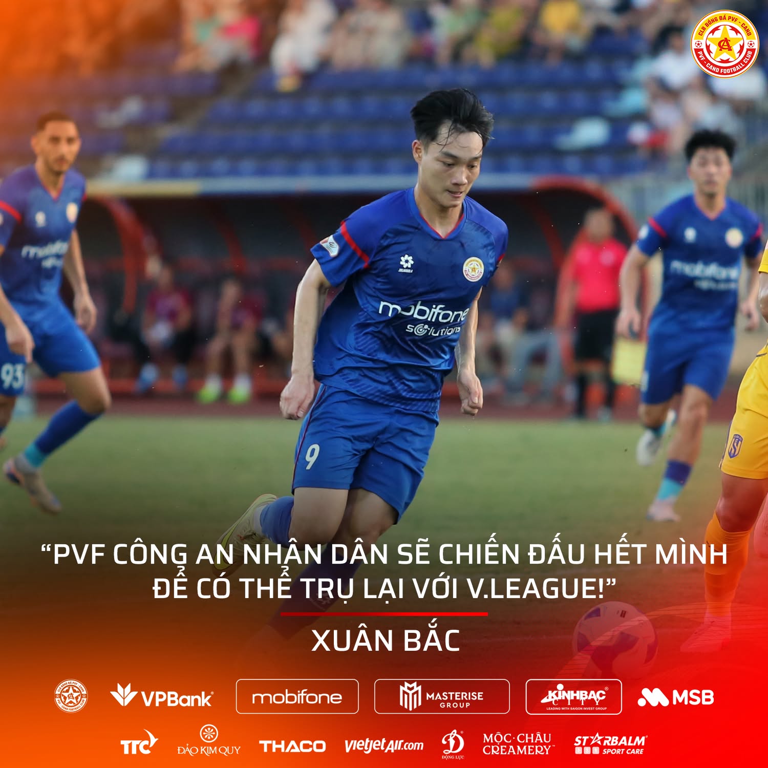 Xuân Bắc quyết tâm cùng PVF-CAND trụ lại VLeague 1