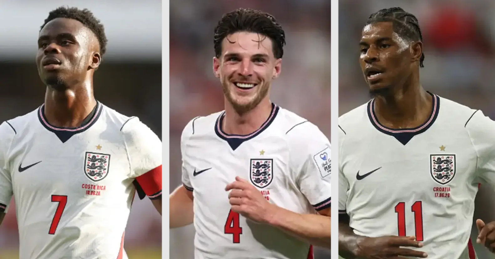 Tuyển Anh đau đầu với Bukayo Saka Declan Rice và Marcus Rashford Tuyen Anh dau dau voi Bukayo Saka Declan Rice va Marcus Rashford