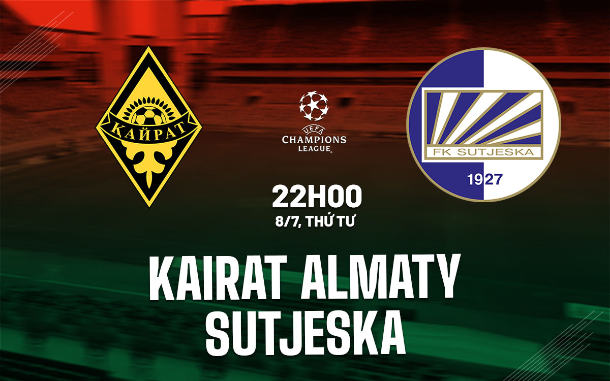 nhan dinh bong da du doan Kairat Almaty vs Sutjeska cup c1 champions league hom nay
