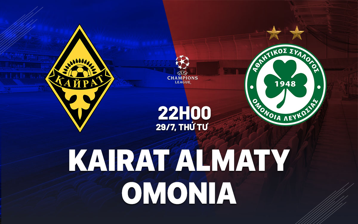 nhan dinh bong da du doan Kairat Almaty vs Omonia cup c1 chau au champions league hom nay
