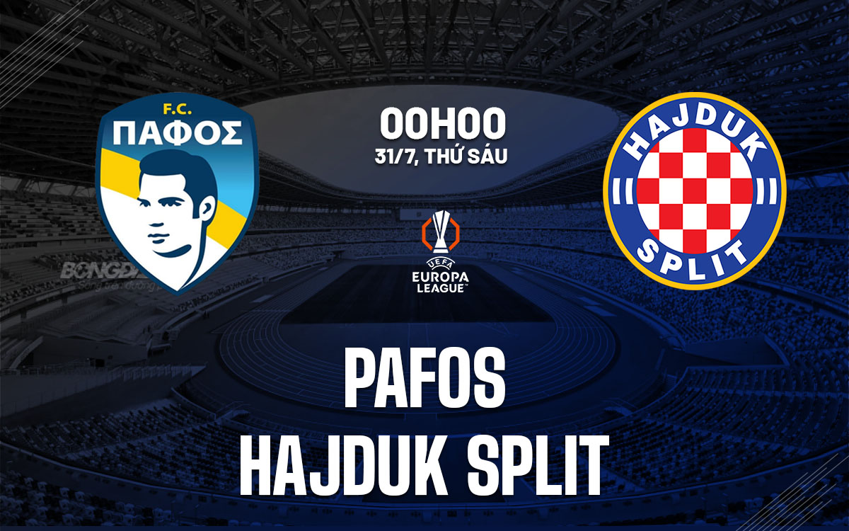 nhan dinh bong da du doan Pafos vs Hajduk Split cup c2 chau au europa league hom nay