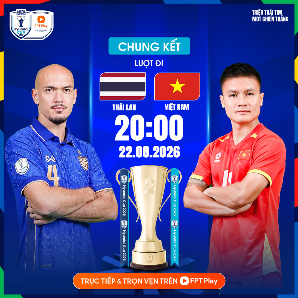 Link xem trực tiếp Thái Lan vs Việt Nam 20h (Chung kết ASEAN Cup 2026 - Lượt đi) 1