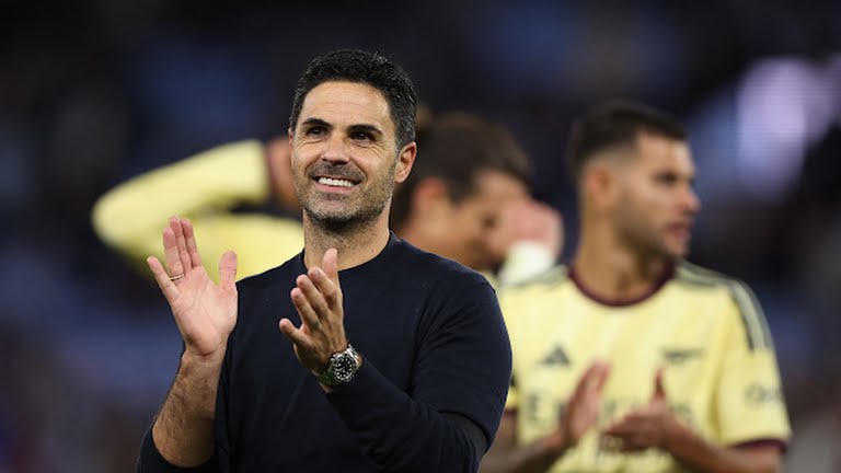Mikel Arteta di vao lich su Premier League sau tran thang Aston Villa.