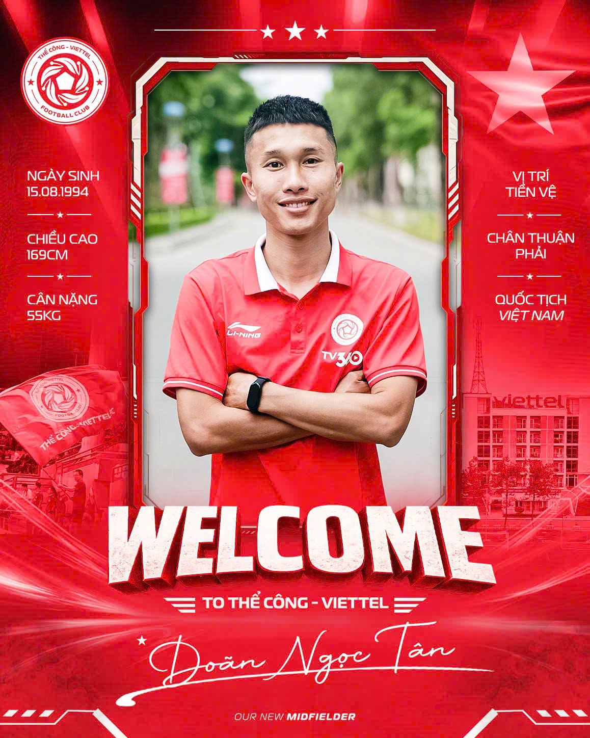 Doan Ngoc Tan chua the ra mat CLB The Cong - Viettel
