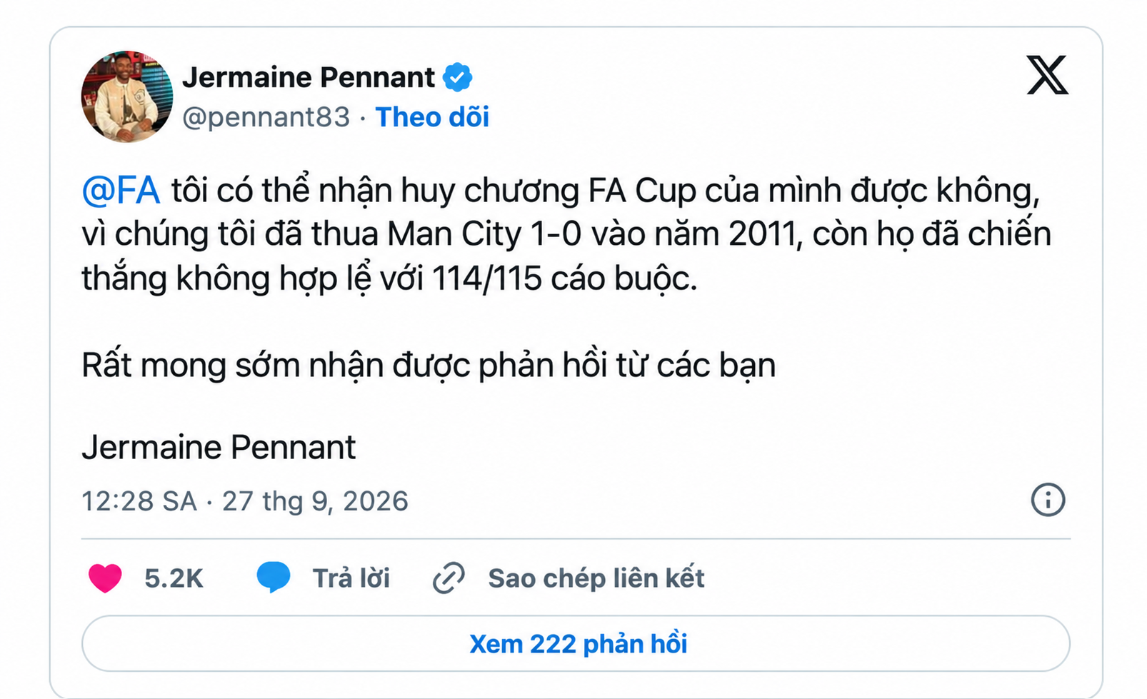 NếuMan City bị tước các danh hiệu thì sao 2