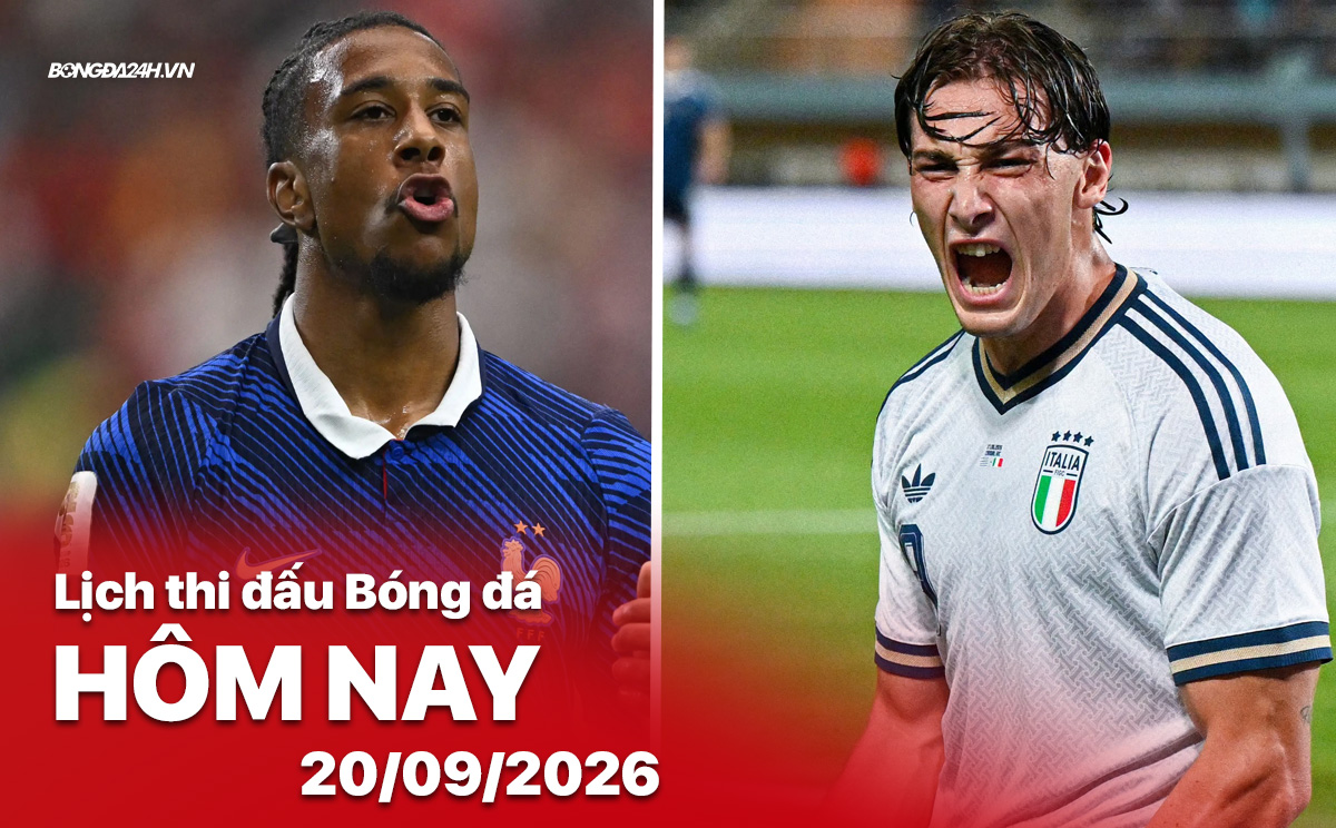 Lịch thi đấu bóng đá hôm nay 02/10/2026