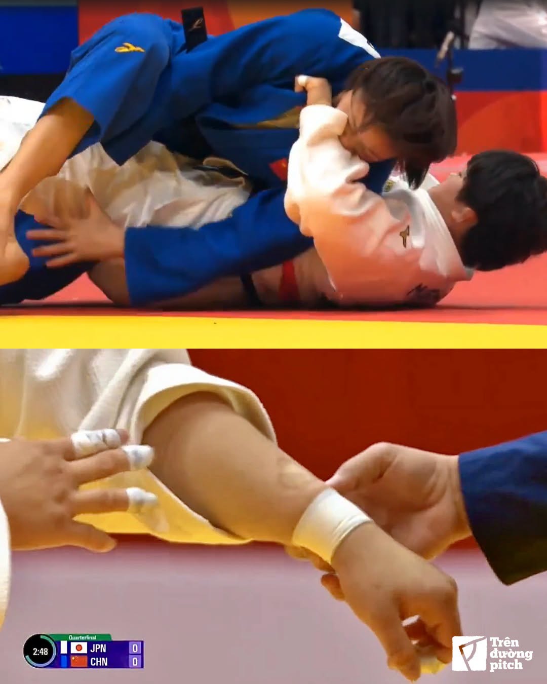 VĐV judo Trung Quốc bị loại sau khi cắn đối thủ 1