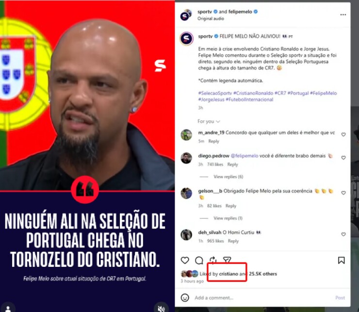 Ronaldo thích bài viết chỉ trích HLV Jesus và ĐT BĐN 1