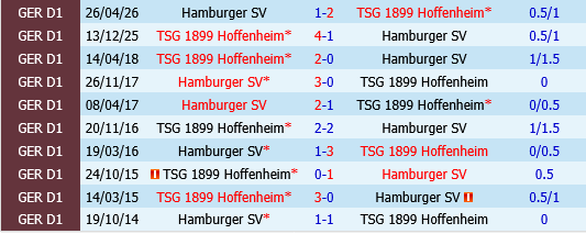 Hoffenheim vs Hamburger