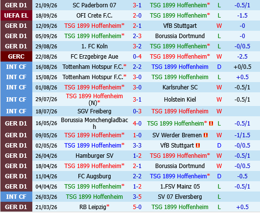 Hoffenheim vs Hamburger
