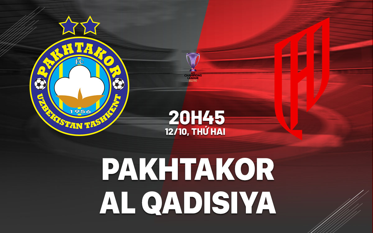 nhan dinh bong da du doan Pakhtakor vs Al Qadisiya afc champions league elite hom nay