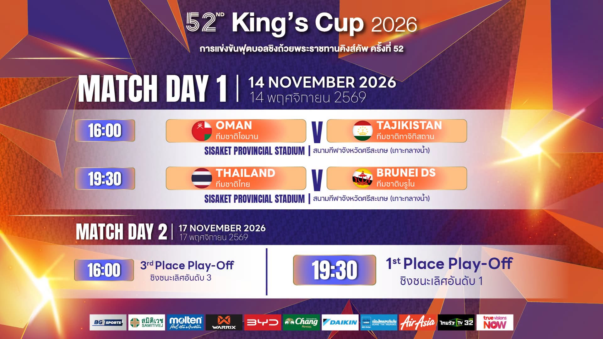 CĐV châm biếm khi lá thăm đưa Thái Lan gặp Brunei tại Kings Cup 1