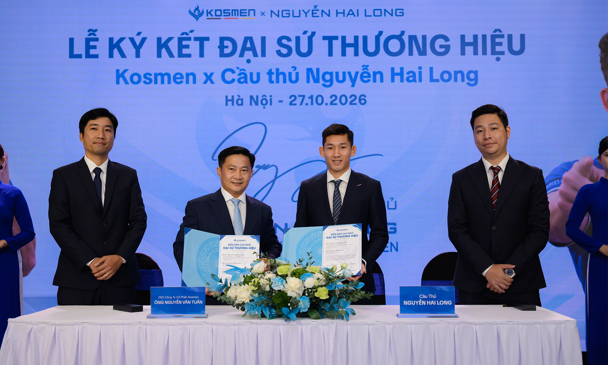 Kosmen tổ chức thành công Lễ ký kết hợp tác Nguyễn Hai Long Kosmen tổ chức thành công Lễ ký kết hợp tác Nguyễn Hai Long