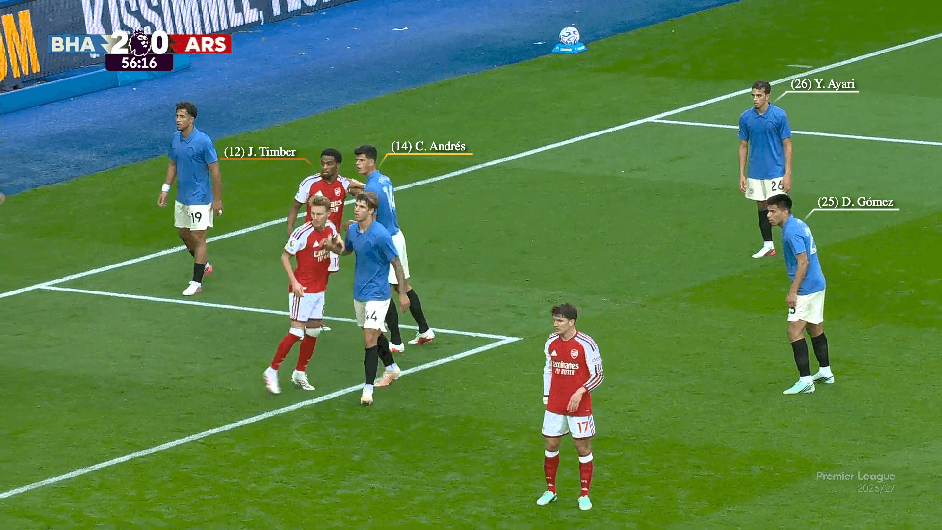 Phải chăng Brighton đang sở hữu chiêu thức phối hợp phạt góc nguy hiểm nhất Premier league 202627 9