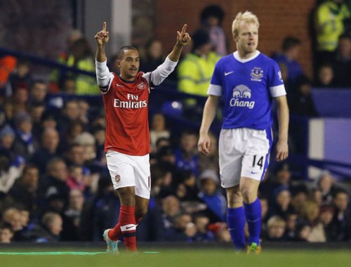 Arsenal chia điểm với Everton trên sân Goodison Park