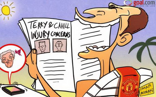 Biếm hoạ: Rio Ferdinand cười sảng khoái trước ... vấn nạn chấn thương của ĐT Anh