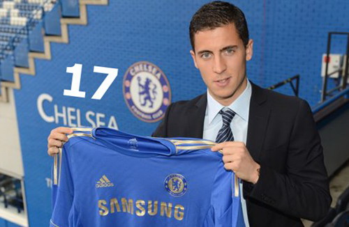 Đại siêu sao trẻ Eden Hazard không được nhận áo số 10 ở Chelsea