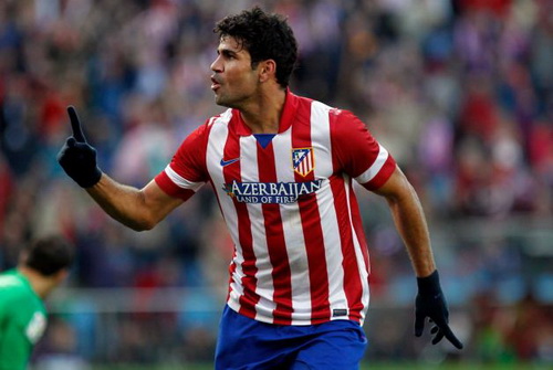 Diego Costa bám sát Ronado ở cuộc đua Giày Vàng