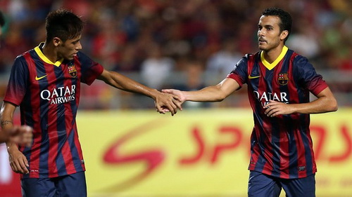 Các tiền đạo cánh Barca làm gì?