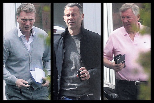David Moyes, Sir Alex và Ryan Giggs đang hợp lực để giữ chân Wayne Rooney