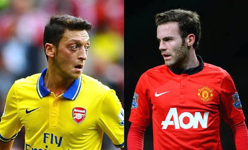 Mesut Oezil đối đầu Juan Mata: Trong tiếng thở dài của những số 10