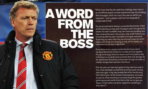 Càng đọc thư Moyes, càng nhớ Sir Alex