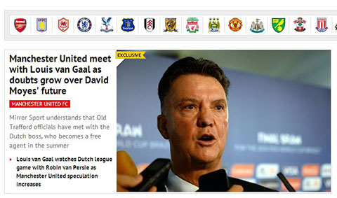 Báo Anh loan tin David Moyes sắp ra đường