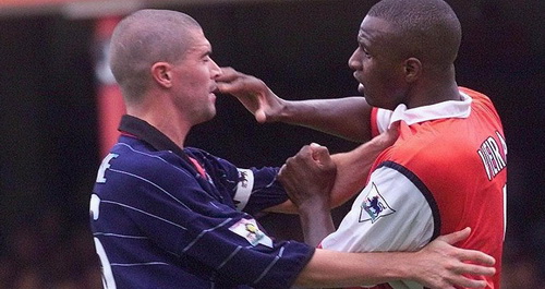 Arsenal: Hãy tắc bóng, chiến đấu và cà khịa như Patrick Vieira  Roy Keane (trái) vẫn nhớ tinh thần chiến đấu mạnh mẽ của Patrick Vieira