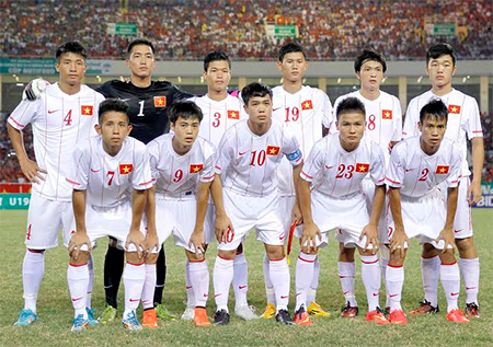Đội hình ra sân của các cầu thủ U19 Việt Nam