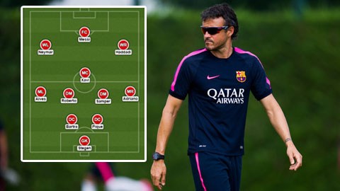 Luis Enrique chơi trội với sơ đồ dị .... 2-5-3