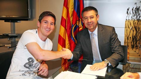Chu tich Barca hua sa thai Enrique de hai long Messi hinh anh