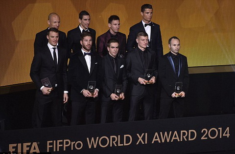 Những tranh cãi về đội hình tiêu biểu FIFA 2014