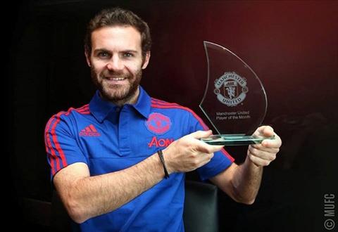 Juan Mata được M.U vinh danh trong tháng 9
