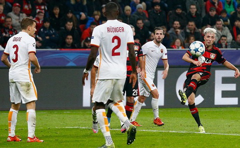 Video clip ban thang Bayer Leverkusen 4-4 AS Roma (Bang E Champions League 201516) hinh anh
