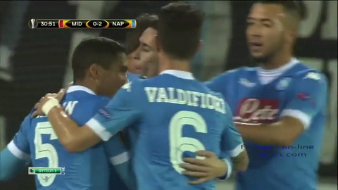 Video clip ban thang Midtjylland 1-4 Napoli (Bang D - Europa League 201516) hinh anh