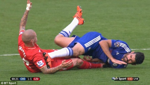 Chơi xấu với Skrtel, Diego Costa sẽ đối mặt với án phạt từ FA