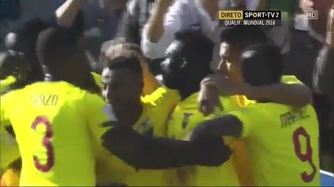 Video clip bàn thắng: Ecuador 2-1 Uruguay (Vòng loại WC 2018 khu vực Nam Mỹ)