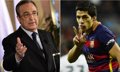 Chủ tịch Real từng chê Luis Suarez là cầu thủ tầm thường
