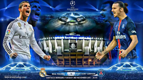 Real Madrid vs PSG 1h45 411 Vong bang Champions League 20152016 hinh anh