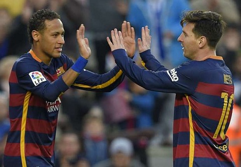 Messi Neymar dang dan dat den do hoan hao hinh anh