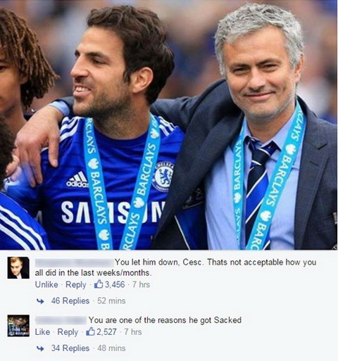 Cesc Fabregas bị chế giễu vì đăng ảnh tri ân thầy cũ Mourinho
